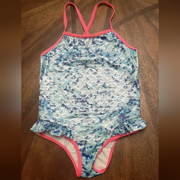 Limited Too Other - Limited Too Swimwear with Ruffle Trim - Blue and Pink Size 6x